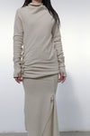 Marc le bihan long net eye skirt 2752 tilleul